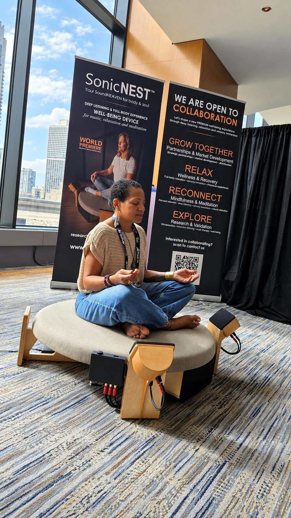 Read Dr. Yakima Palmer’s SonicNEST™ experience from Biohackers World Chicago: a short sound-and-vibration session described as calming, grounding and restorative in a busy conference environment.