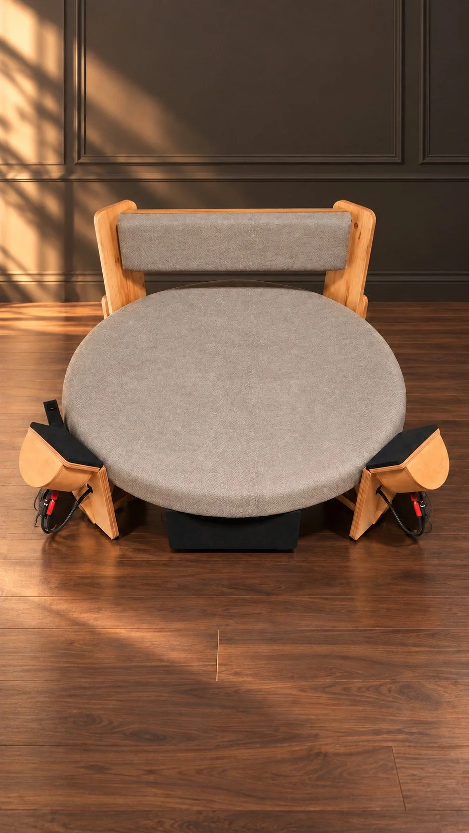 The SonicNEST™ removable back support is ready! Now included with the SonicNEST Founder Edition. SonicNEST™ is a patent-pending, handcrafted Art-Tech immersive audio and vibroacoustic well-being device designed for relaxation, sensory grounding, pers
