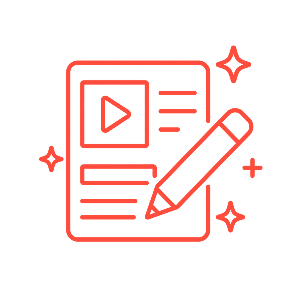 Icon representing creative campaign production, launch ideas, branded content, and marketing visuals by Black Lumen.