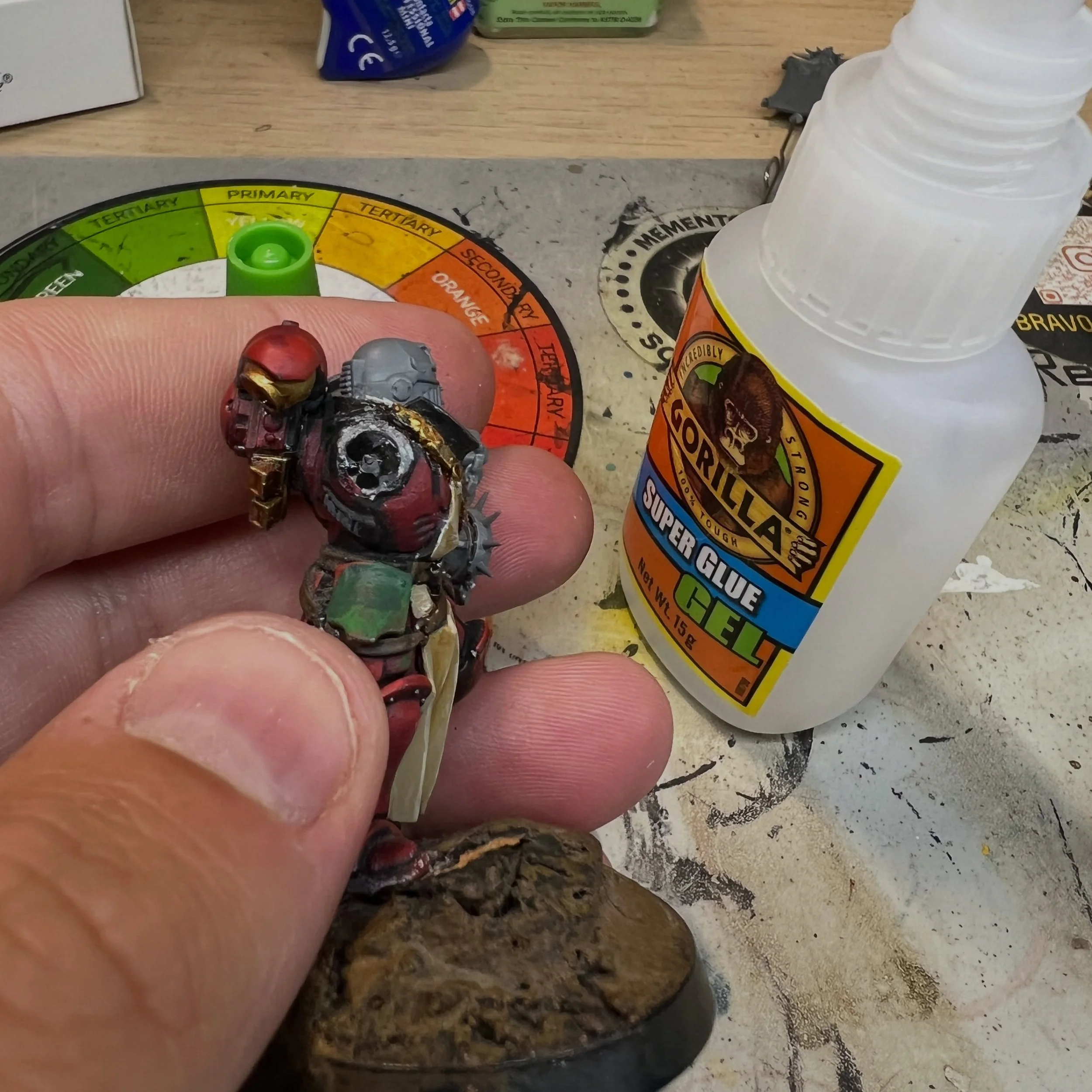Asked everyone which arm looked better.

The sword over the shoulder, down or ready to strike

The vote helped a bit but was unsure. Then I remembered magnets exist. So now I don&rsquo;t have to choose.

A small hobby side quest away from the Crimson
