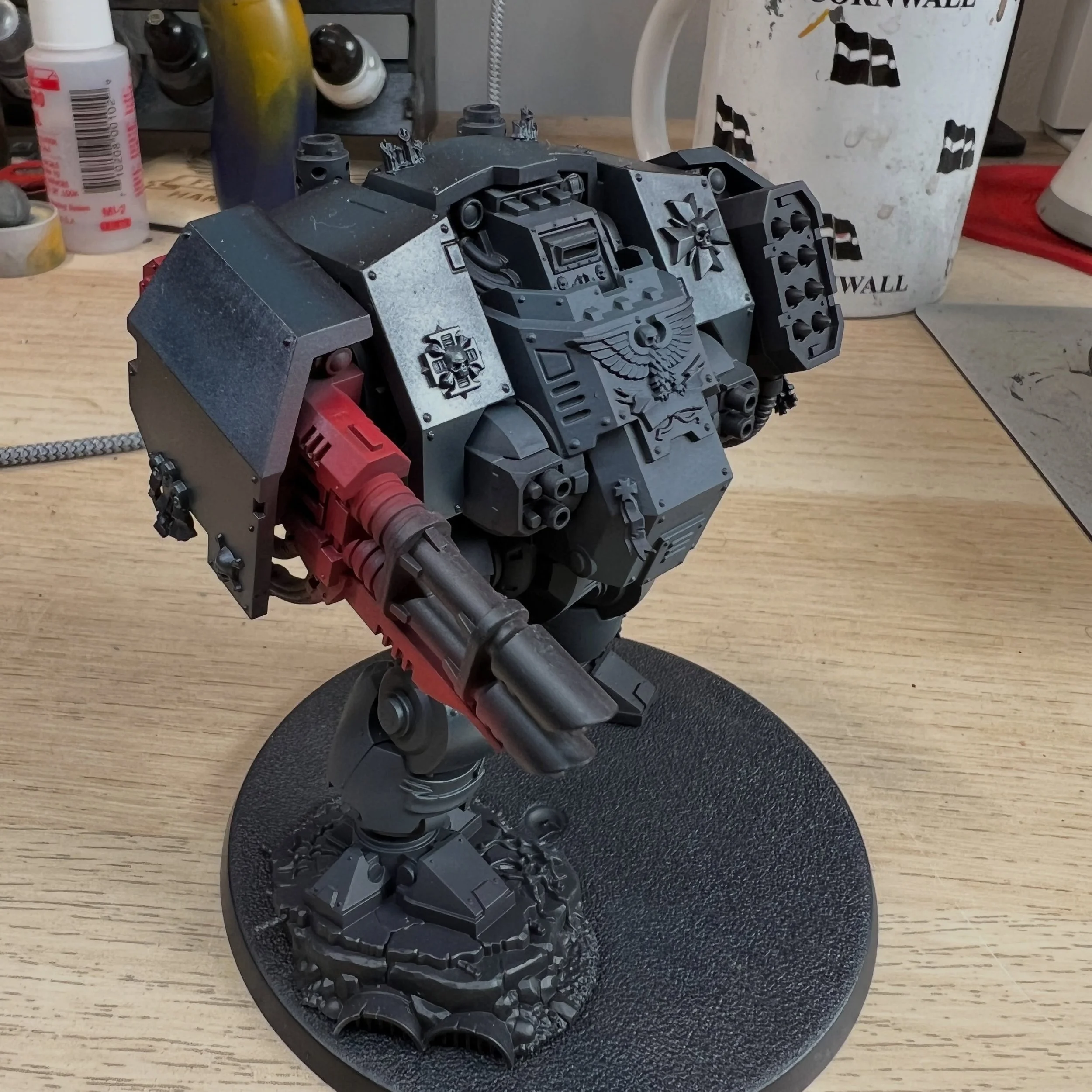 Back to the hobby desk.

Before heading off on holiday I managed to get the Ballistus Dreadnought started for a Black Templars force. Now I&rsquo;m back, it&rsquo;s time to get this ancient war machine finished and ready for the Eternal Crusade.

It&