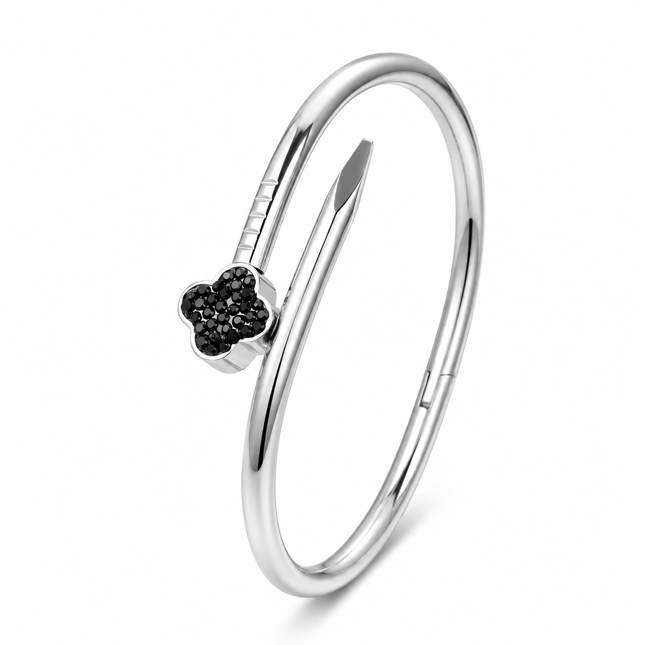Black Silver Nail Bracelet