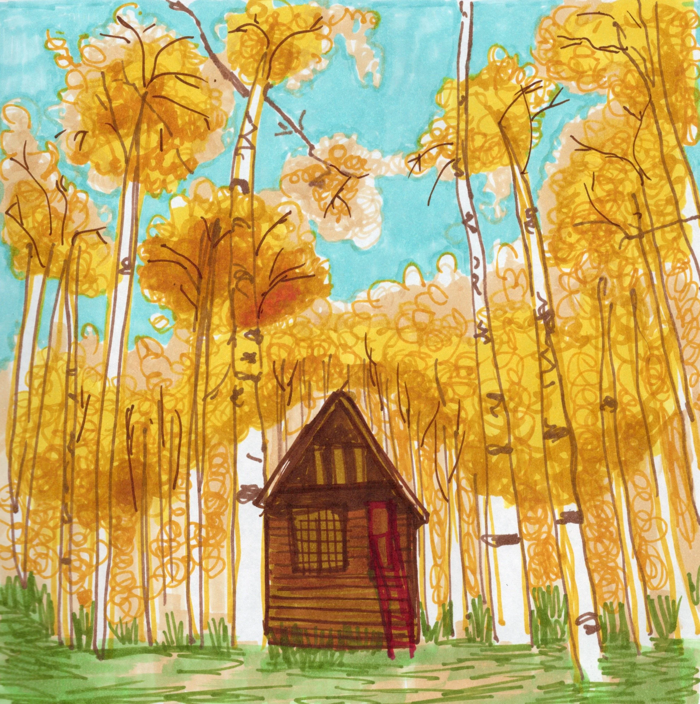 orange foliage reprint