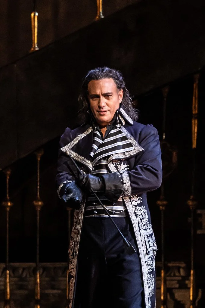 Erwin Schrott as Baron Scarpia in Jonathan Kent's production of Tosca. The Royal Opera Season 2021/22. ©ROH 2022 Clive Barda