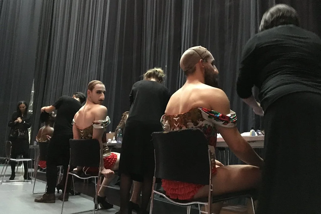 Dancers of The Nose backstage, The Nose, The Royal Opera © ROH 2016. Photograph by Gareth Mole