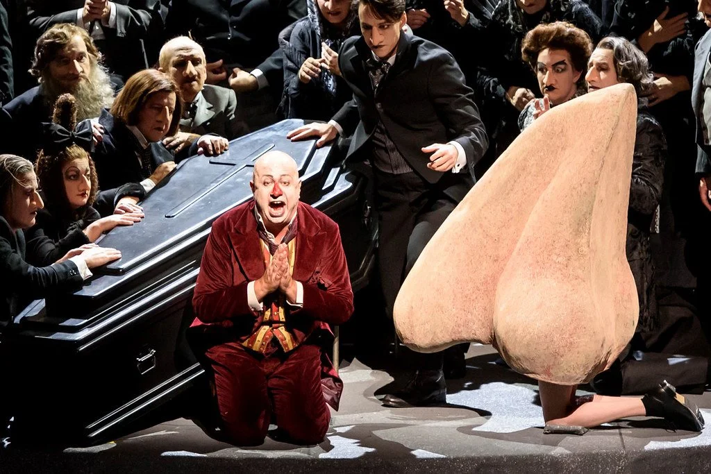 Production photograph of Barrie Kosky's production of Shostakovich's The Nose, The Royal Opera 2016/17 © ROH. Photograph by Bill Cooper (cropped)