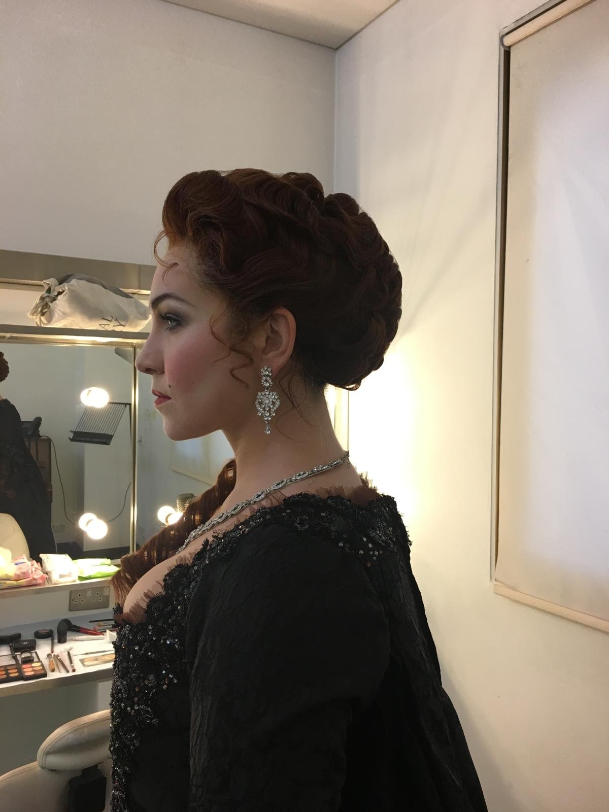 Backstage with Ksenia Dudnikova as Princesse de Bouillon in Adriana Lecouvreur, The Royal Opera