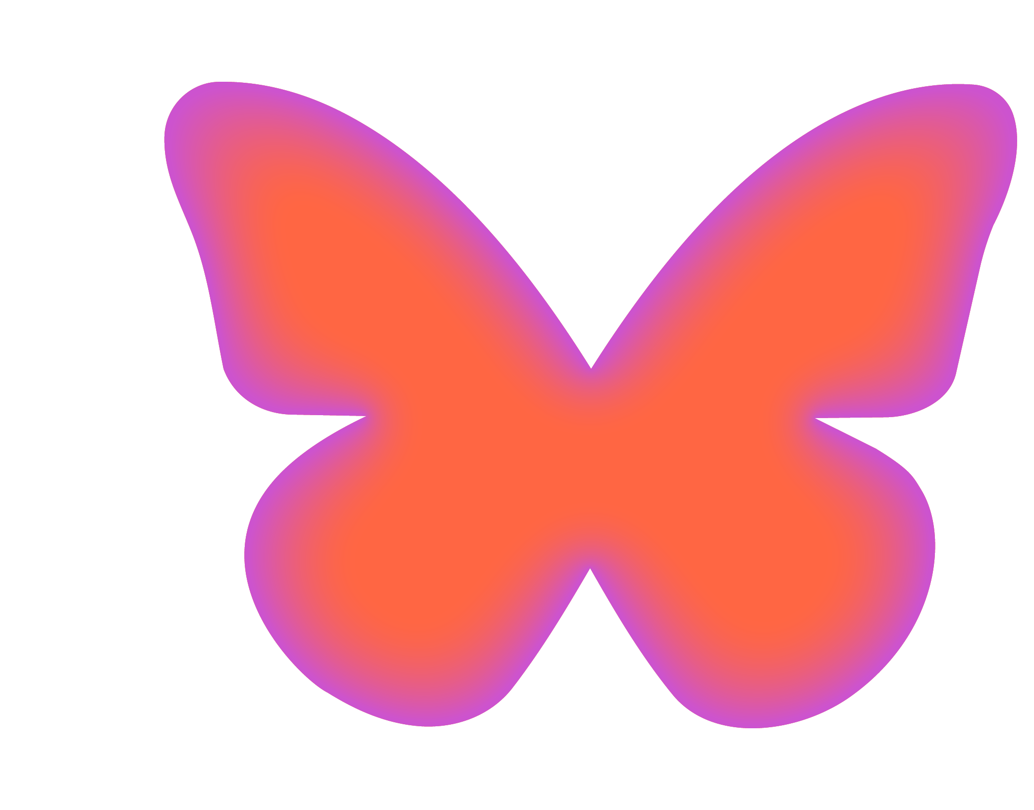 orange butterfly graphic