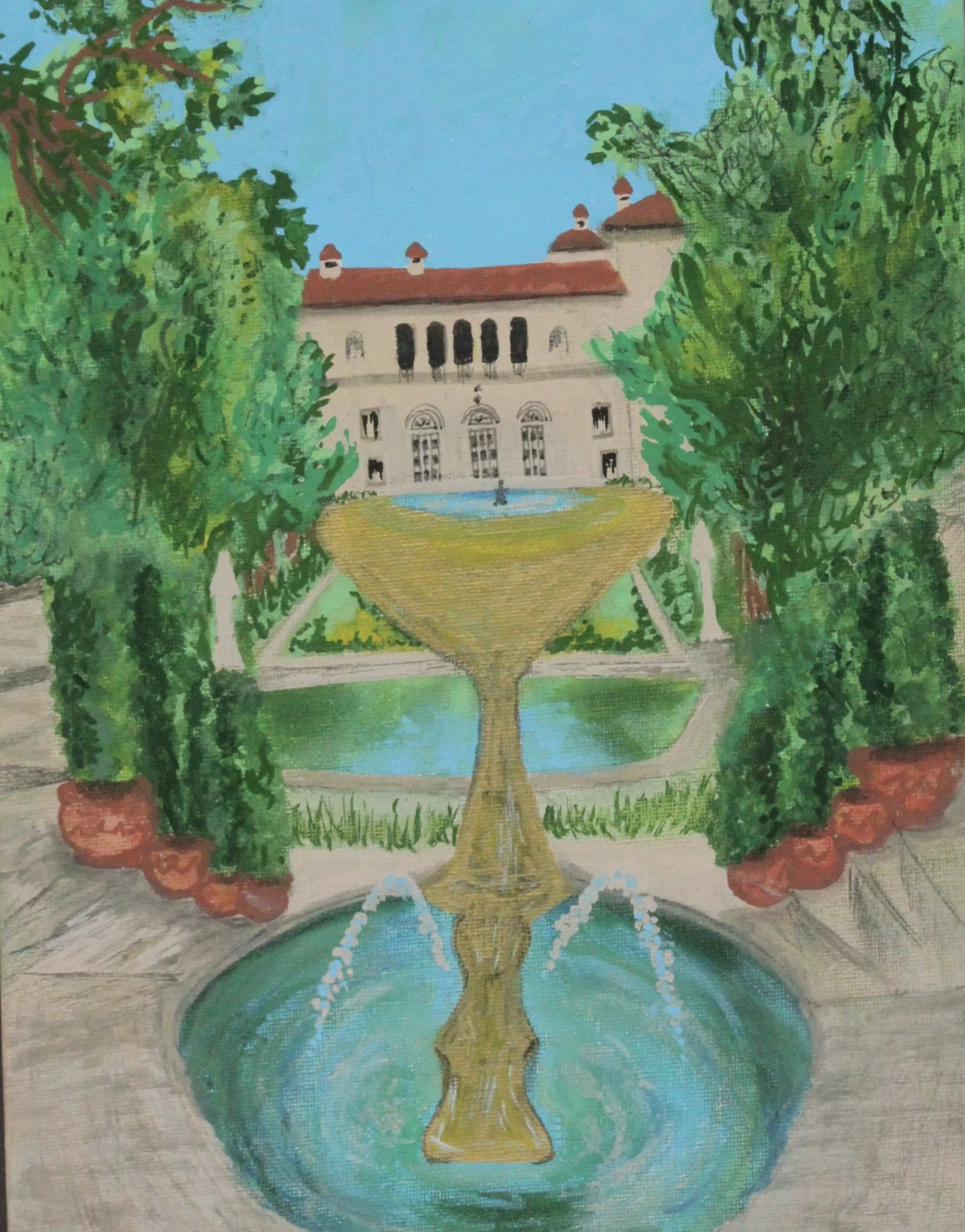 Vizcaya Museum Water Fountain Backdrop