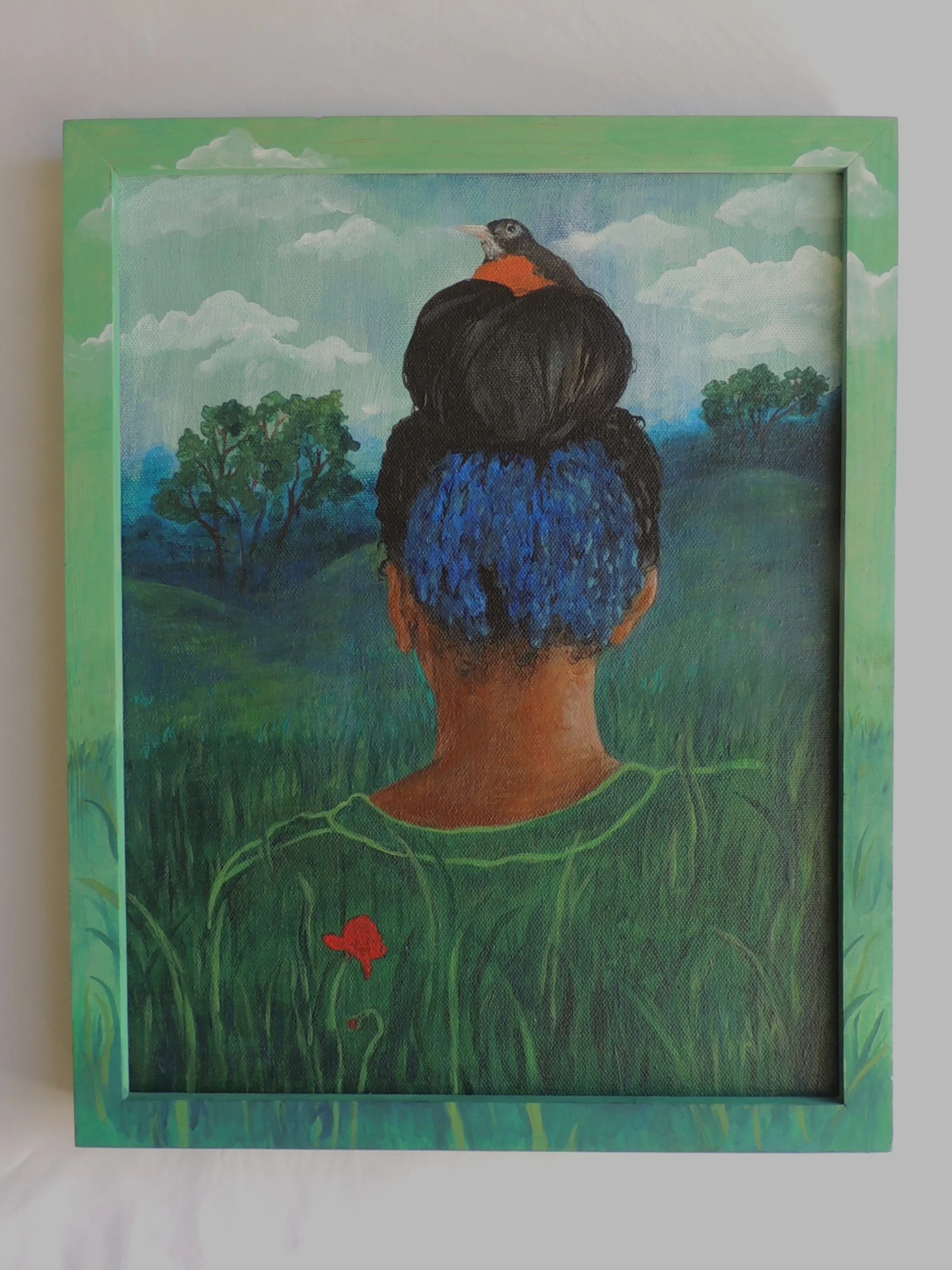 "Nesting" - original framed painting