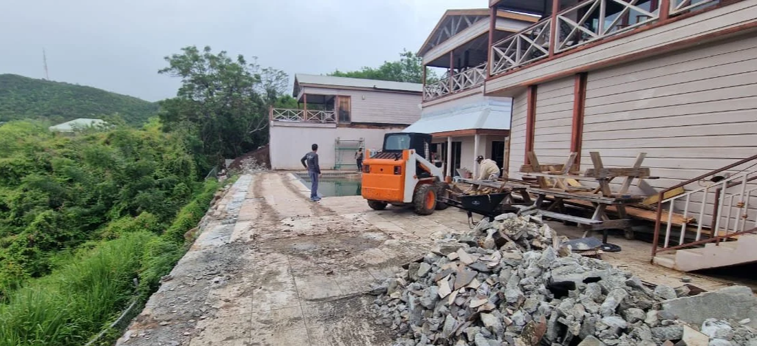 Rebuilding the swimming pool deck