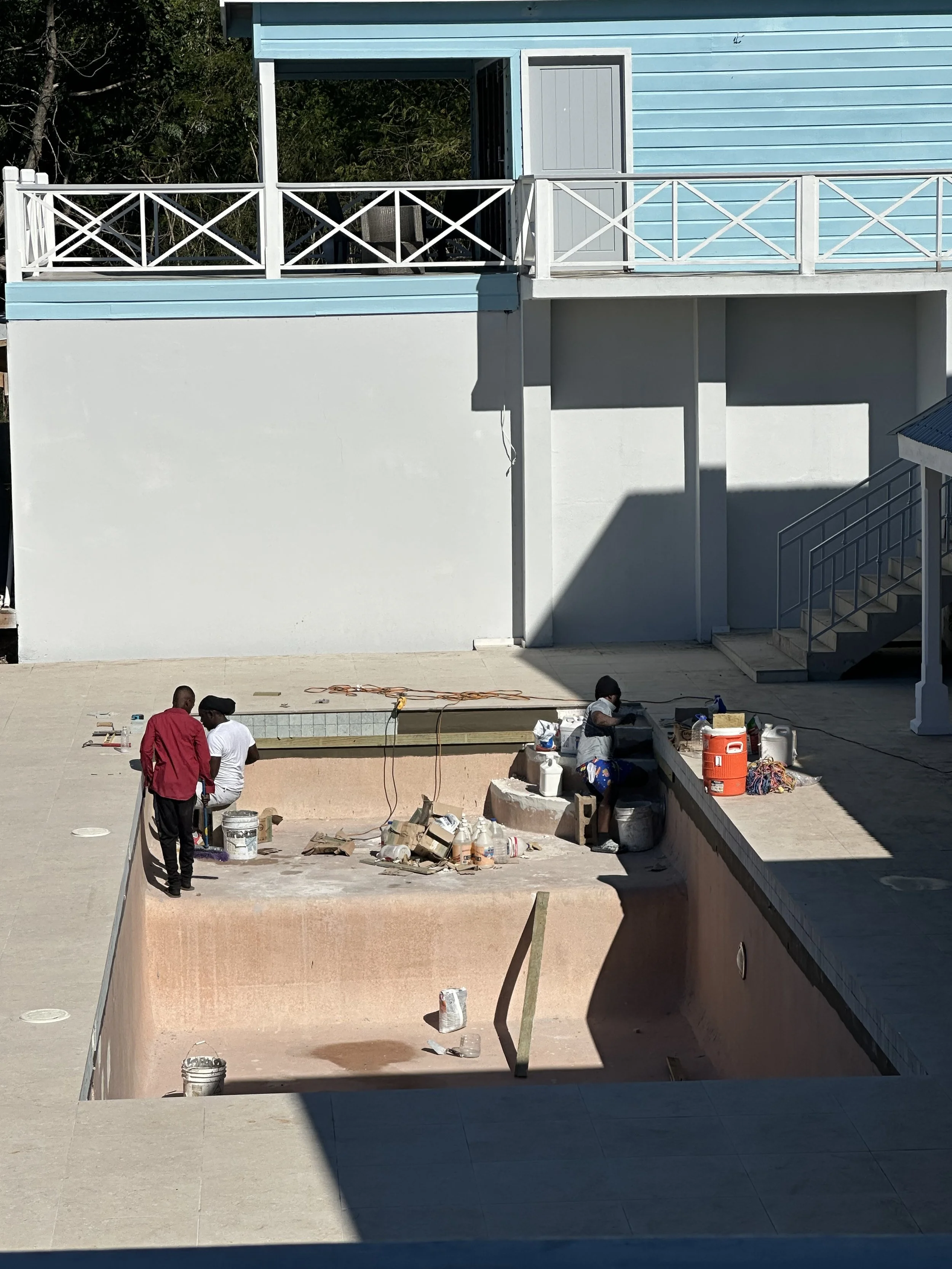 Swimming pool renovations take shape