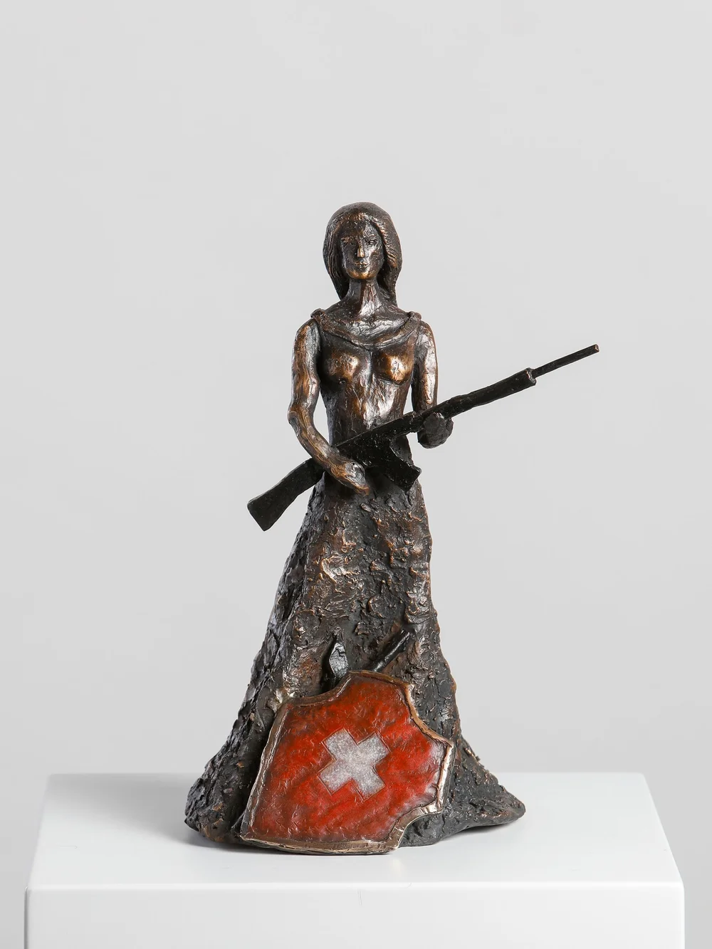 Helvetia, scultura in bronzo