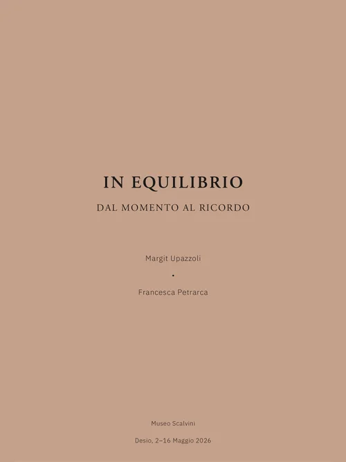 Copertina originale della mostra IN EQUILIBRIO, Dal momento al ricordo