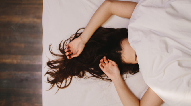 Image showing a tired lady experiencing fatigue
