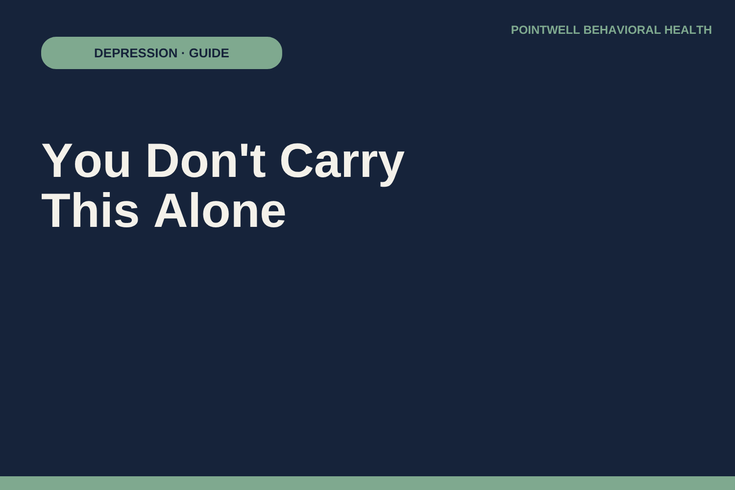 Depression - You Don’t Have to Carry This Alone in Virginia
