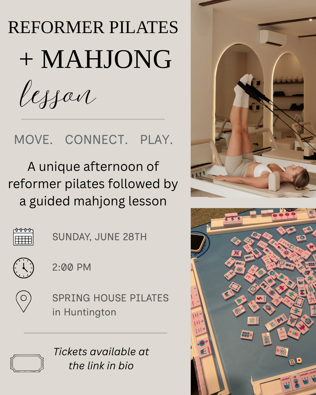 Pilates + Mahjong