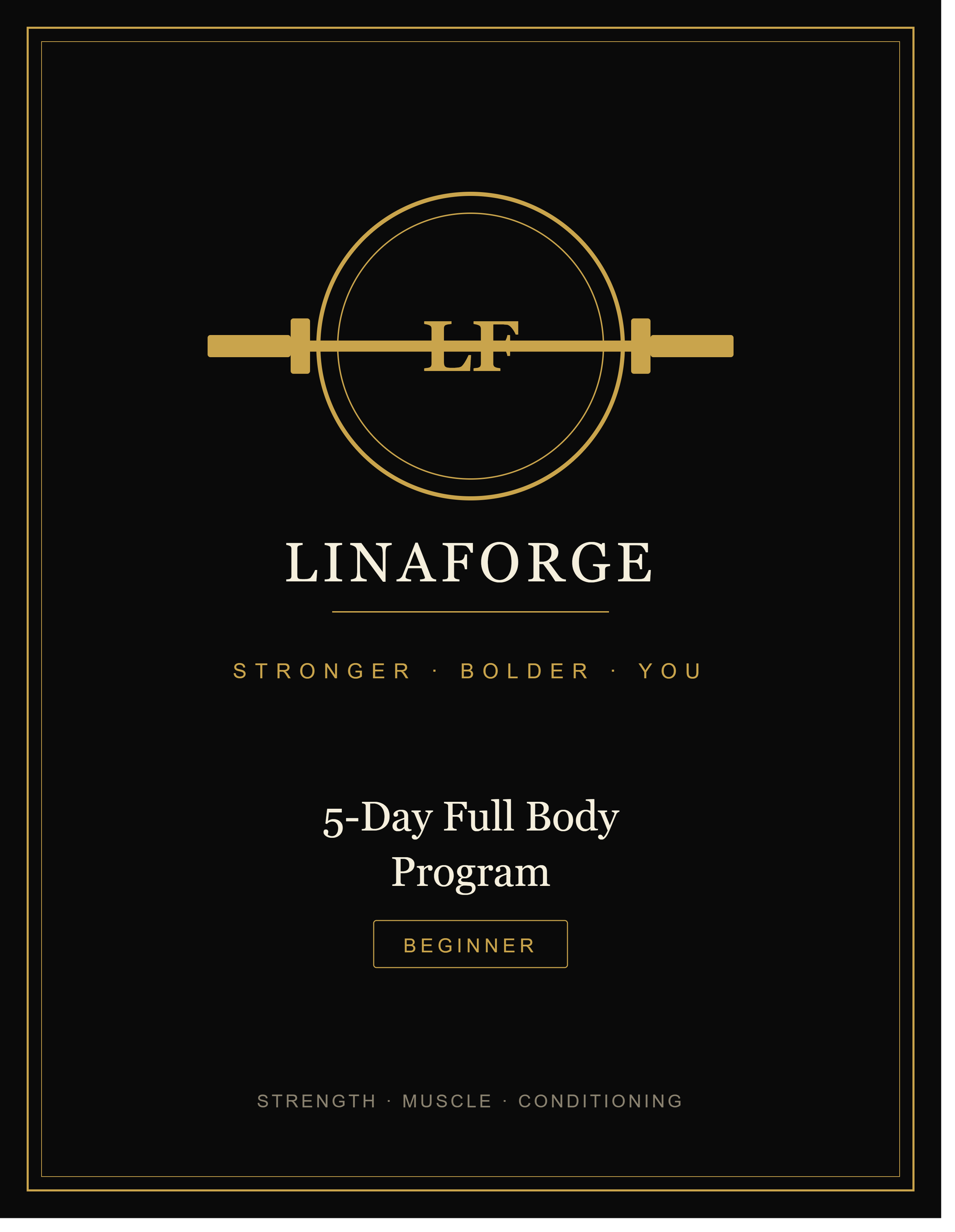 5 Day Full Body Program - Beginner