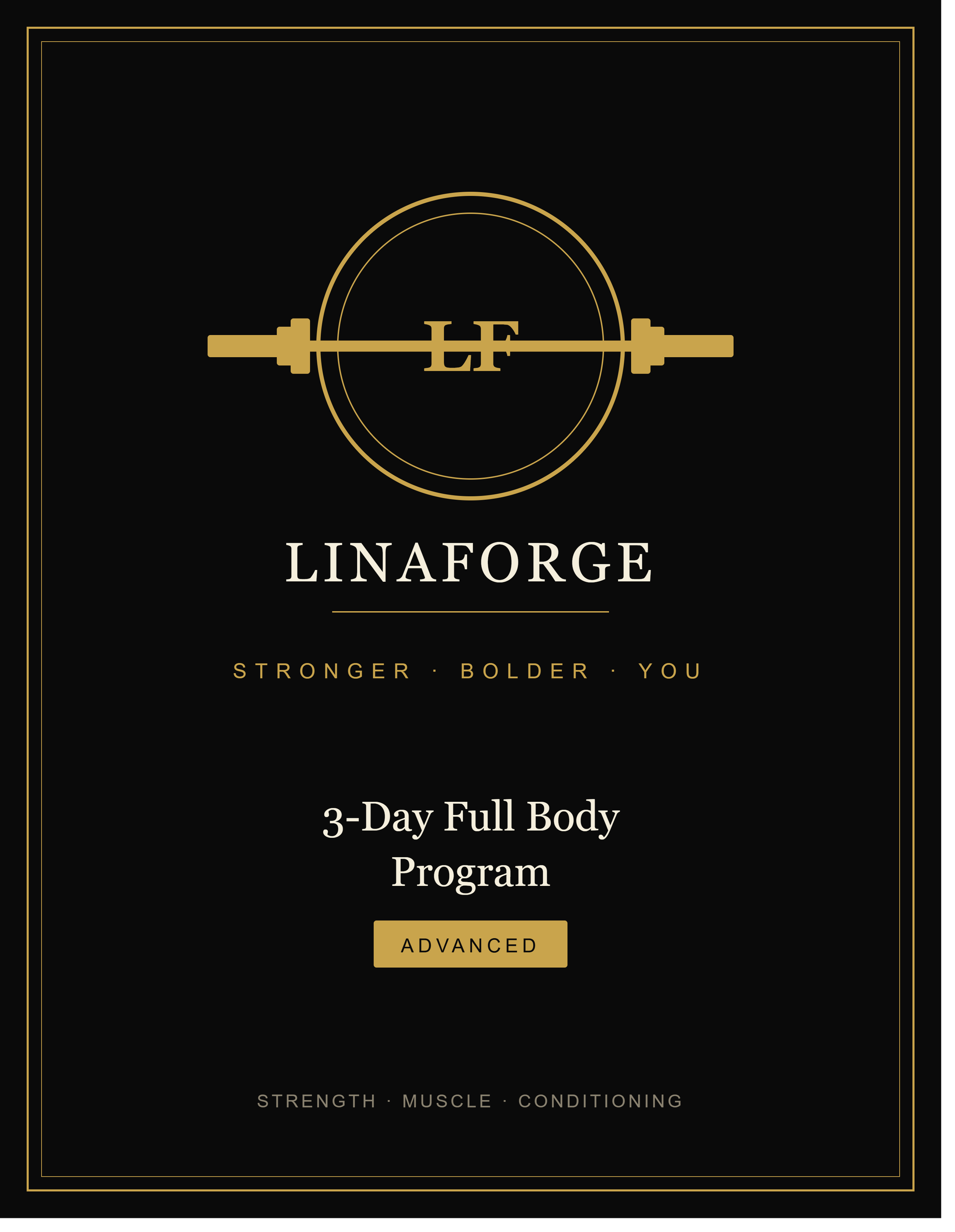 3 Day Full Body Program  - Advanced