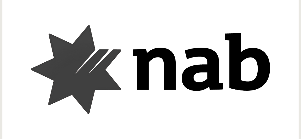 NAB logo featuring three overlapping dark gray stars and the lowercase letters 'nab' in black.