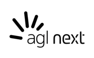 AGL Next logo with stylized sunburst above the words 'AGL Next'.