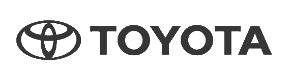Toyota logo with the word 'TOYOTA' in bold black letters.