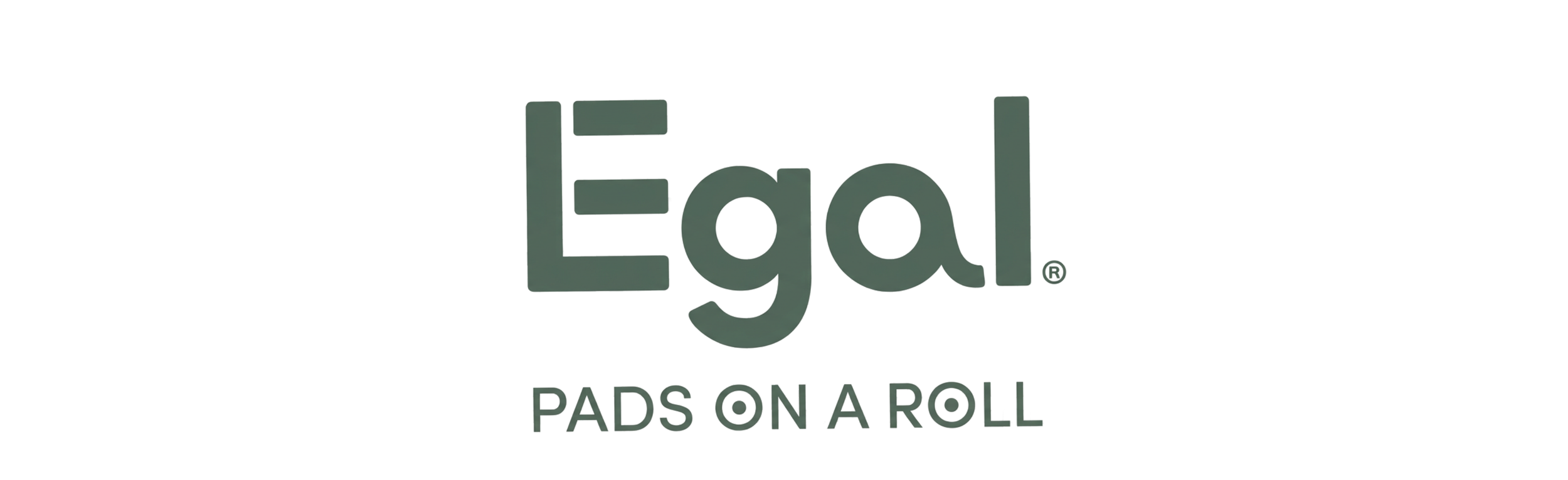 A logo with the text 'Legal' and a tagline 'Pads on a Roll' below it, featuring a rectangular graphic design.