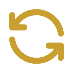 Golden circular arrows forming a refresh or reload symbol.