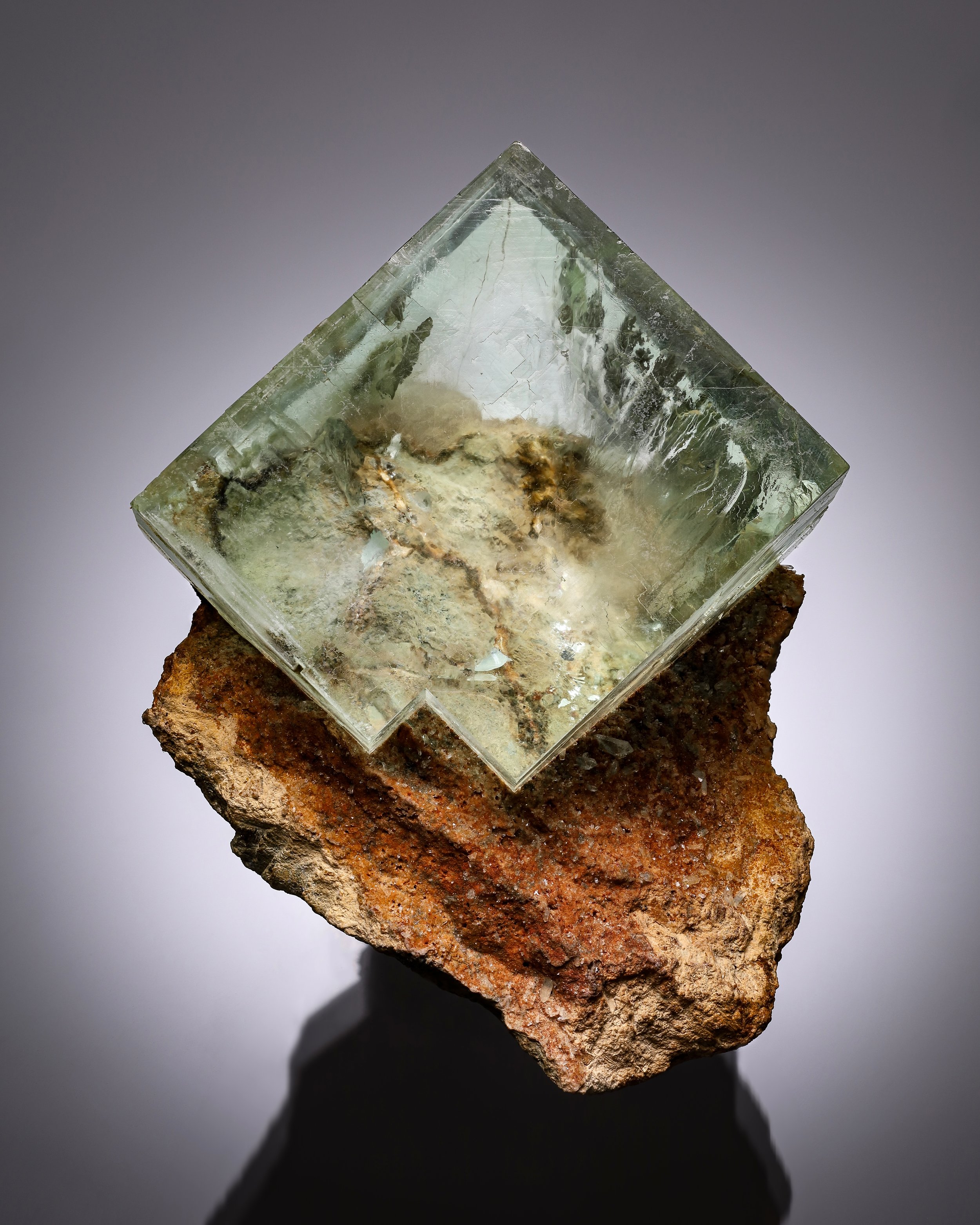 Fluorite 10 cm  
Dal'negorsk Mines, Primorsky Krai, Russia
