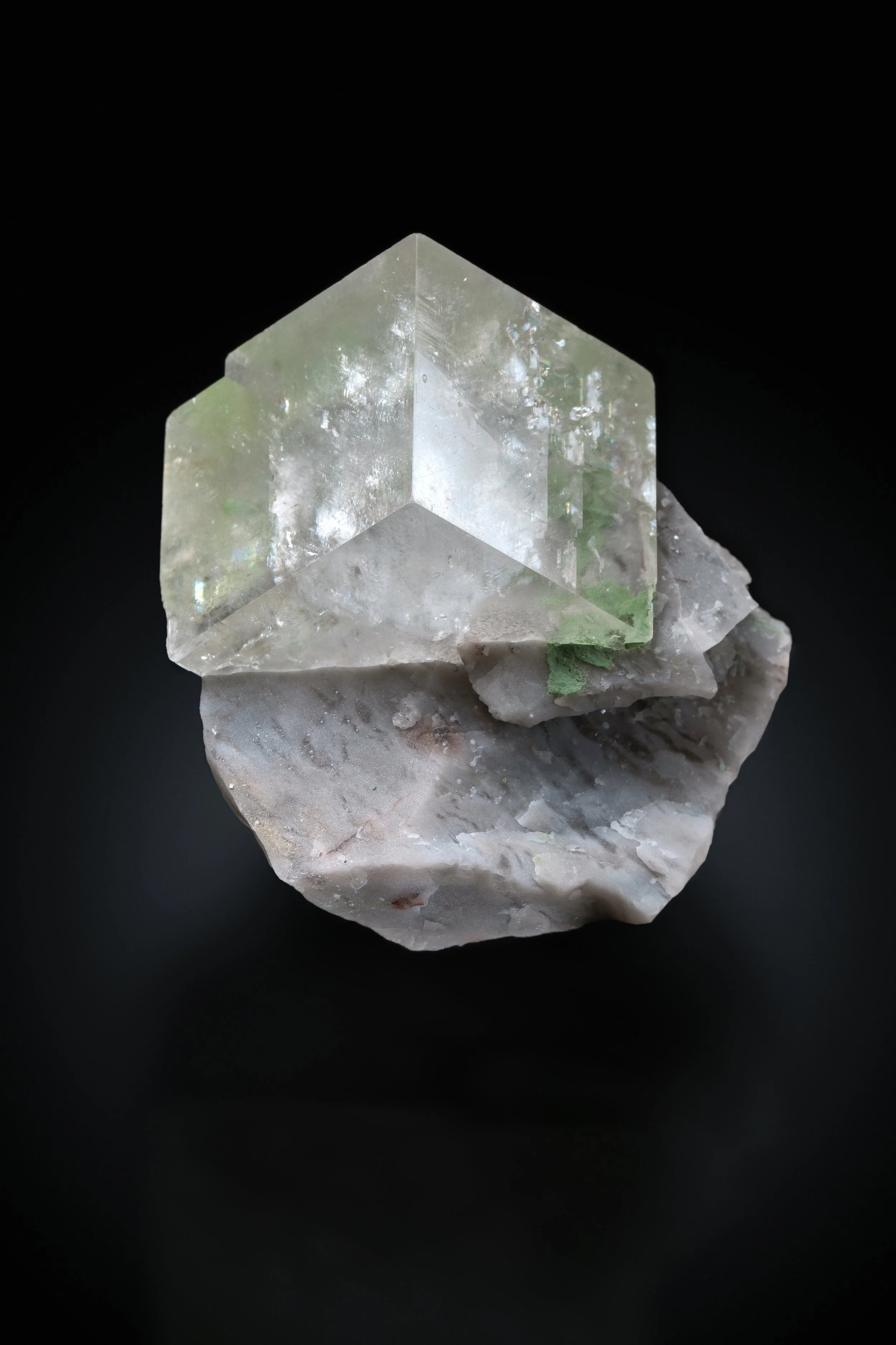 Calcite with Duftite 6 cm  
Tsumeb Mine, Oshikoto, Namibia