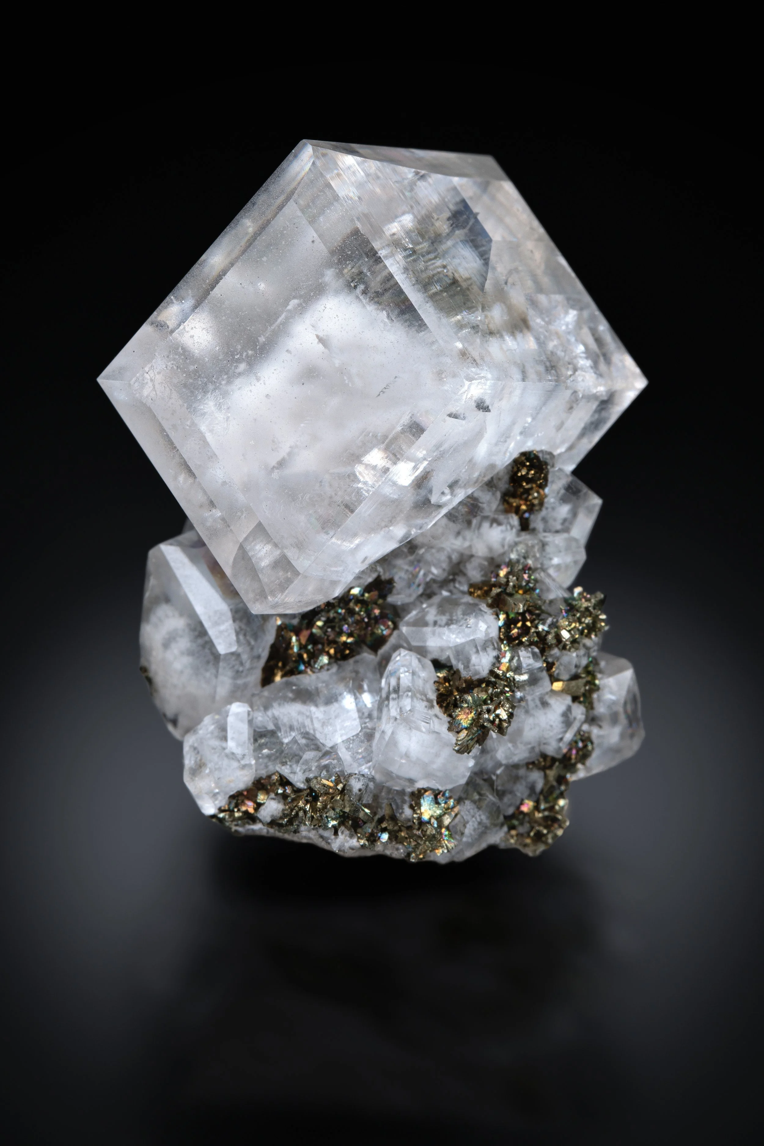 Calcite with Marcasite 6 cm  
Linwood Mine, Scott County, Iowa