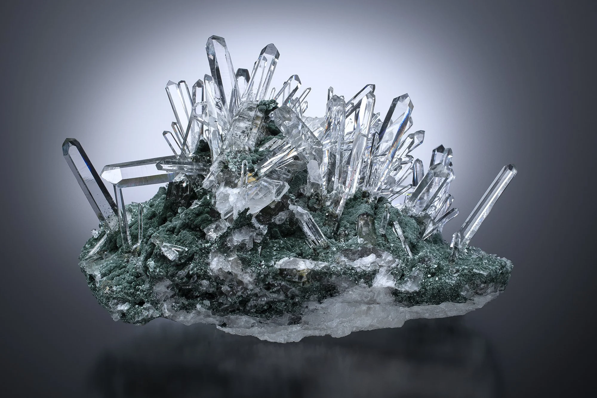 Quartz with Chlorite 27 cm  
Santander Quartz Mines, Colombia 