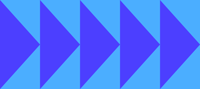 Abstract geometric pattern of blue triangles and parallelograms