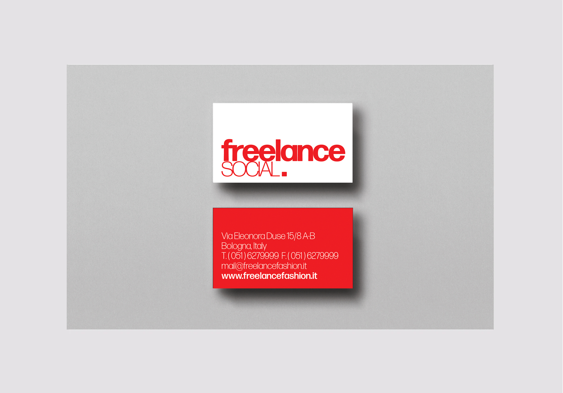 Freelance Fashion - Business Cards Red