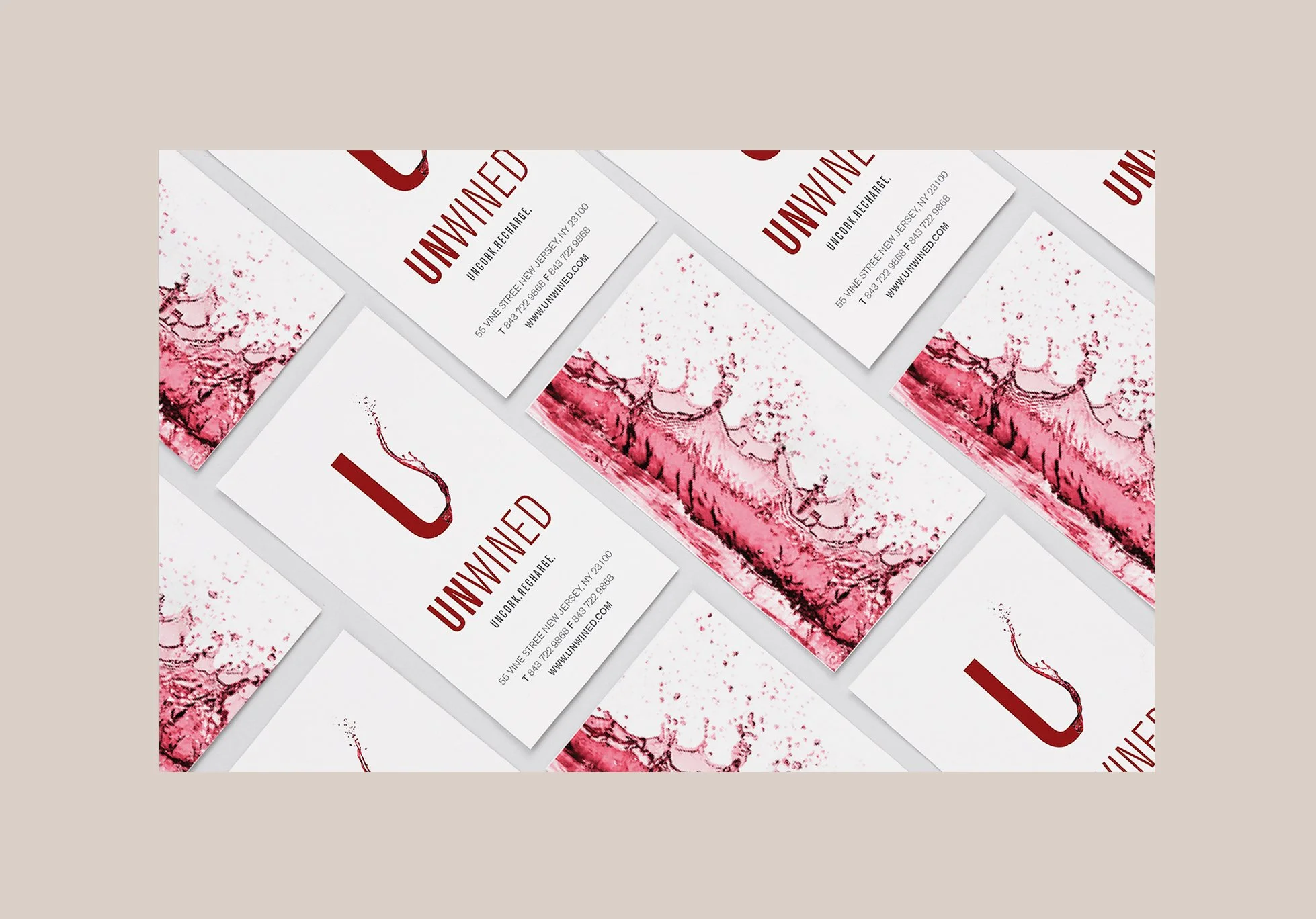 Unwined Business Cards Spa