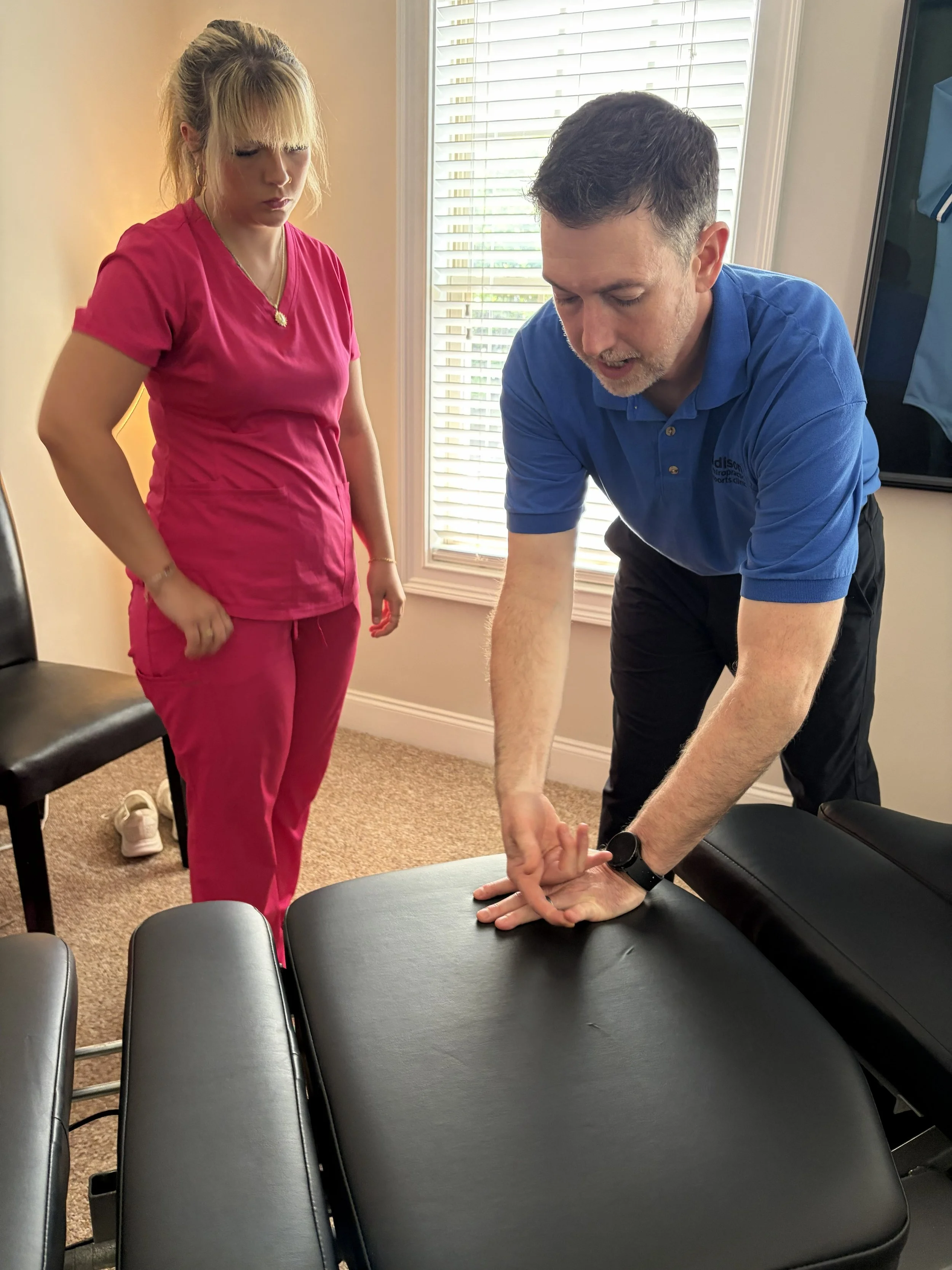Hypermobility screening for EDS at Addison Chiropractic & Sports Clinic, Kennesaw GA