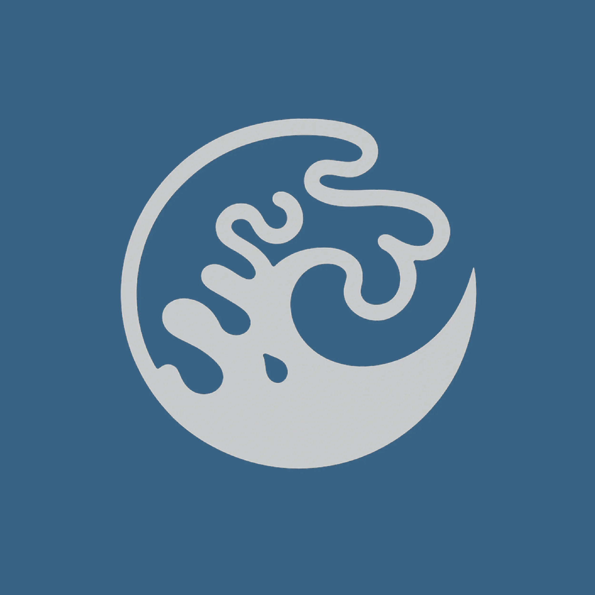 Outline of a human head with a brain depicted as curls inside.