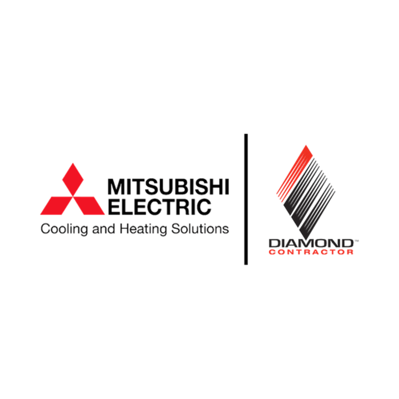Mitsubishi Electric Diamond Contractor logo — ductless mini-splits installed by All Pro Plumbing, Heating, & Air