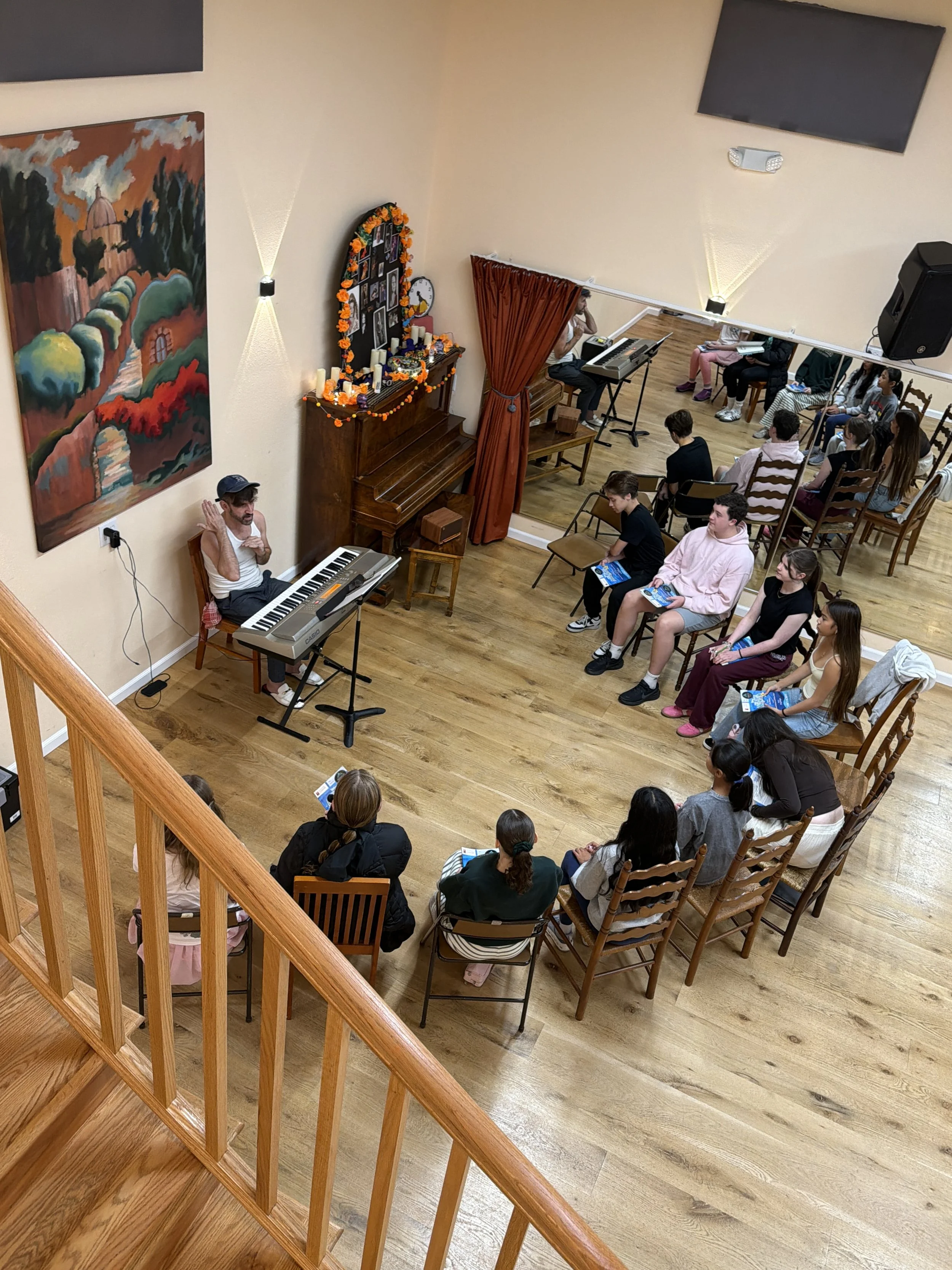 Students in Musical Theatre Rehearsal