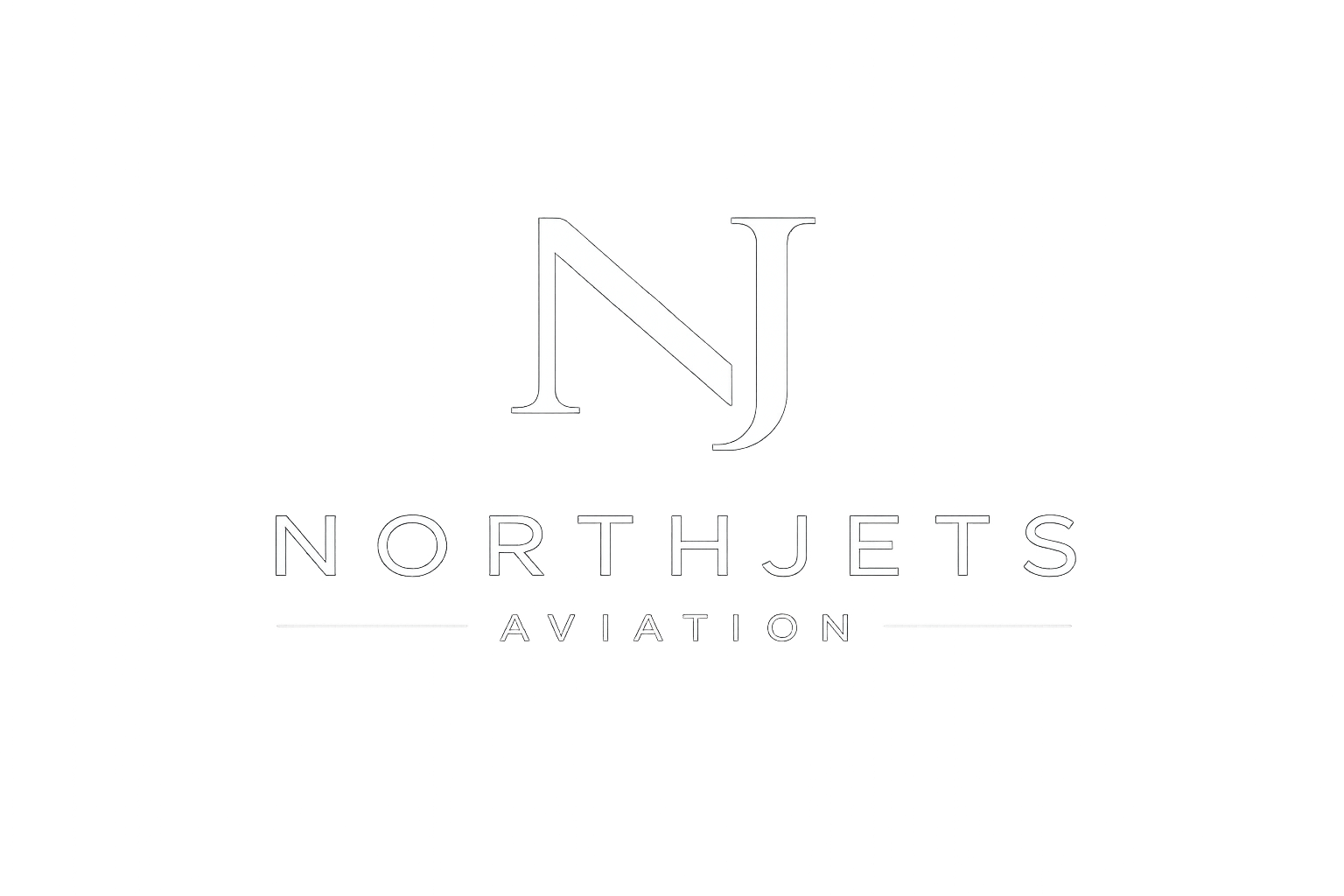 Logo for NorthJets Aviation featuring stylized letters N and J with the company name
