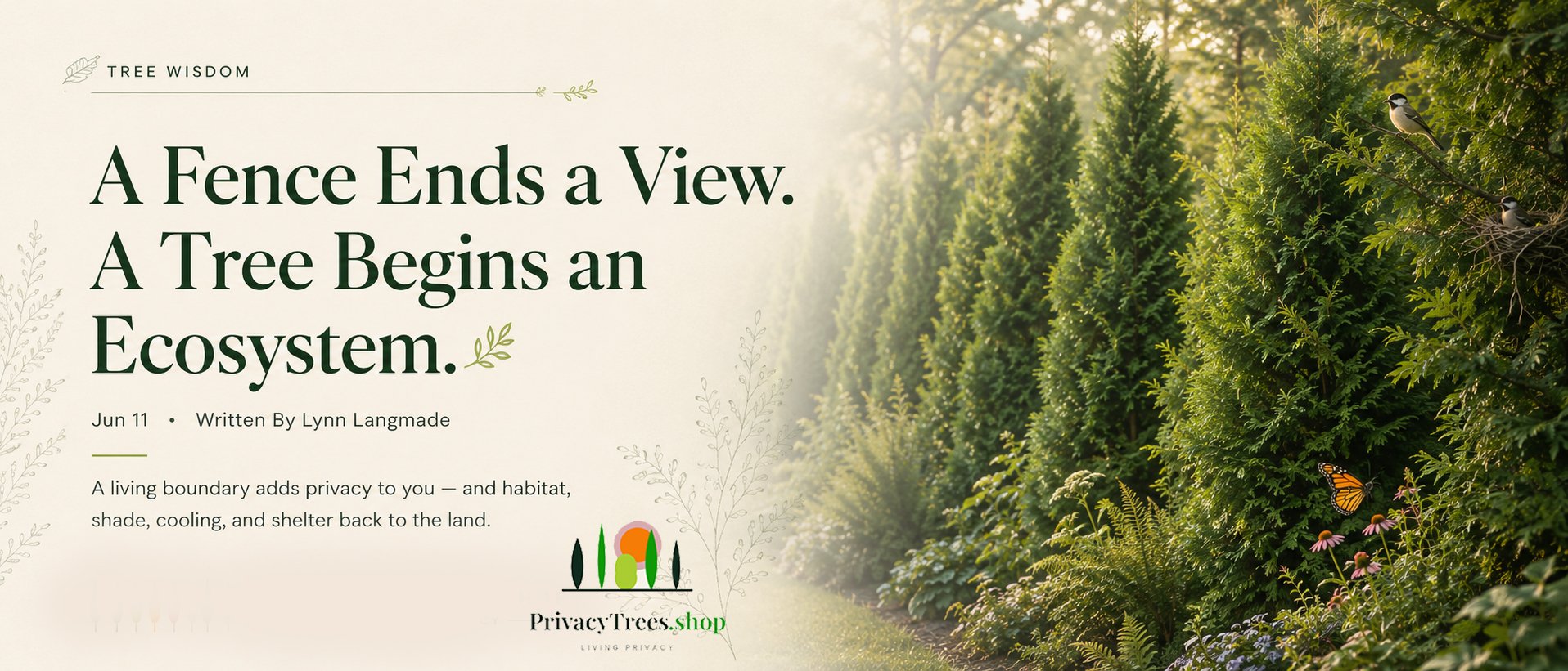 From Barrier to Habitat: What a Living Privacy Screen Builds Over Time