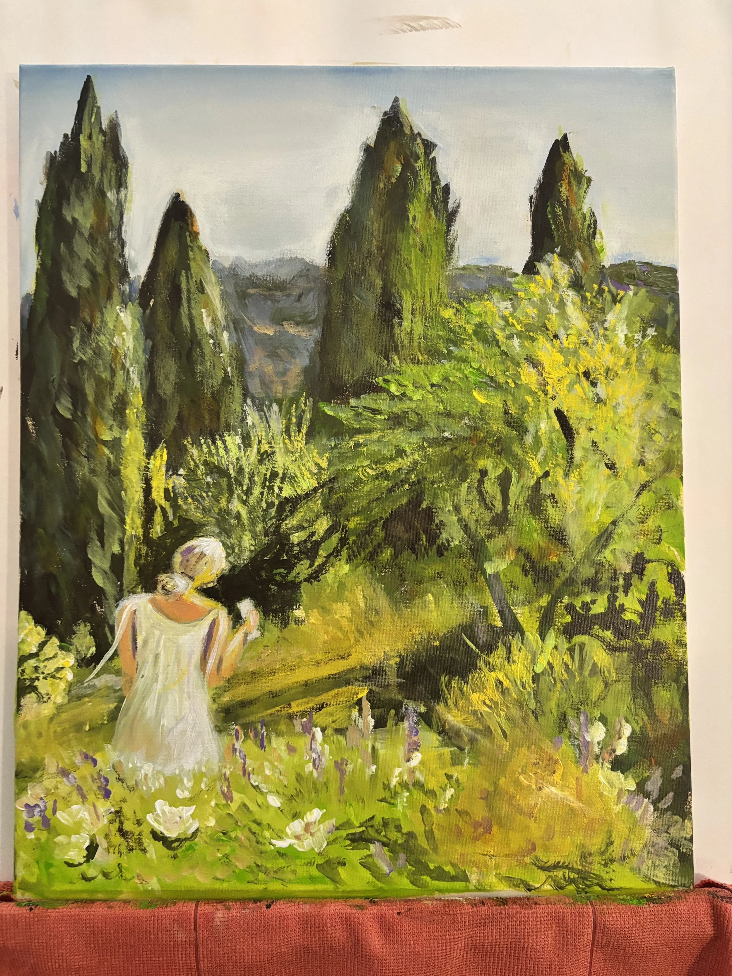 The Long Afternoon - Acrylic, 17"x19" Framed