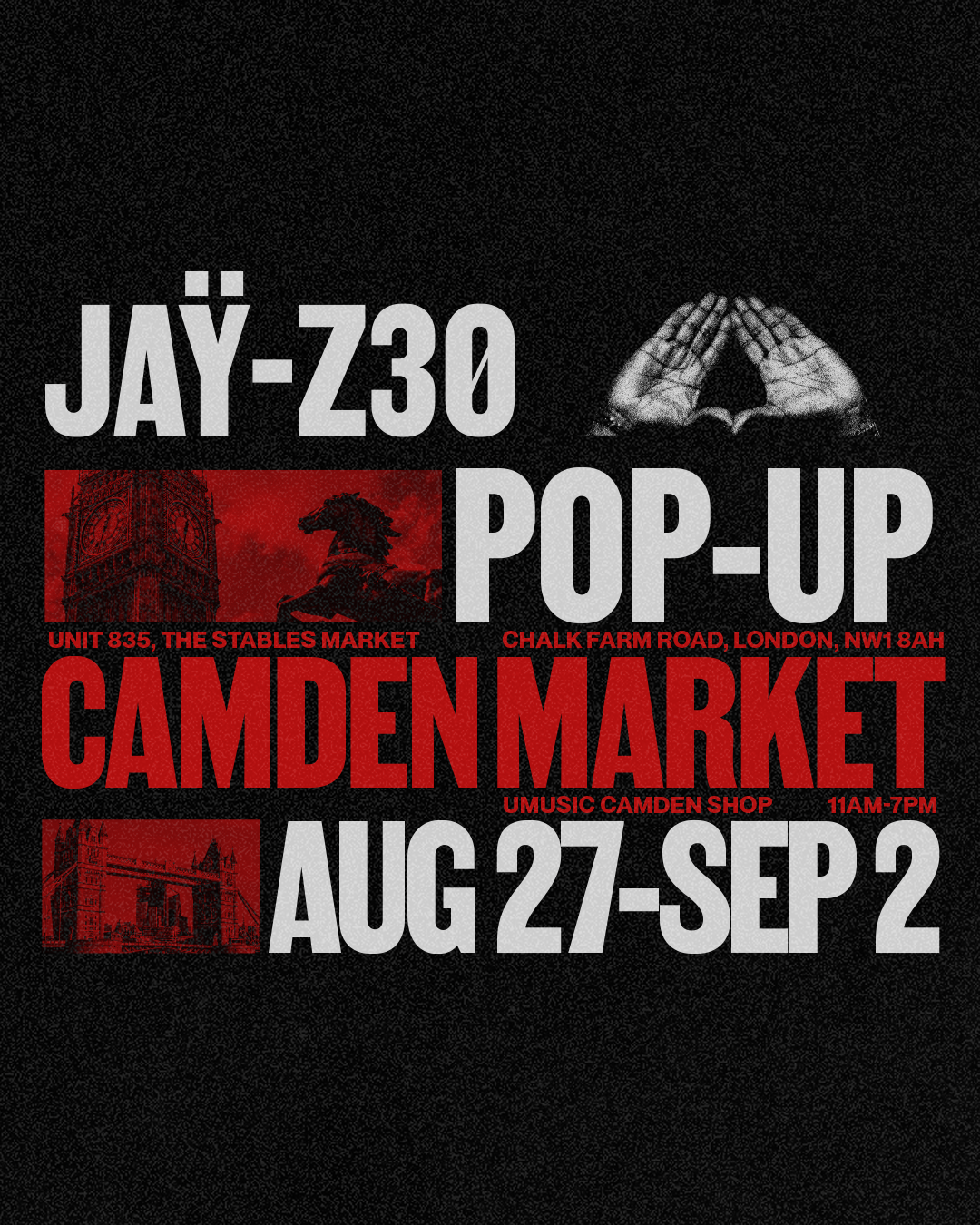 JAŸ-Z 30 COMES TO LIFE WITH IMMERSIVE LONDON POP-UP AT&nbsp;UMUSIC SHOP CAMDEN AHEAD OF CONCERT DATES