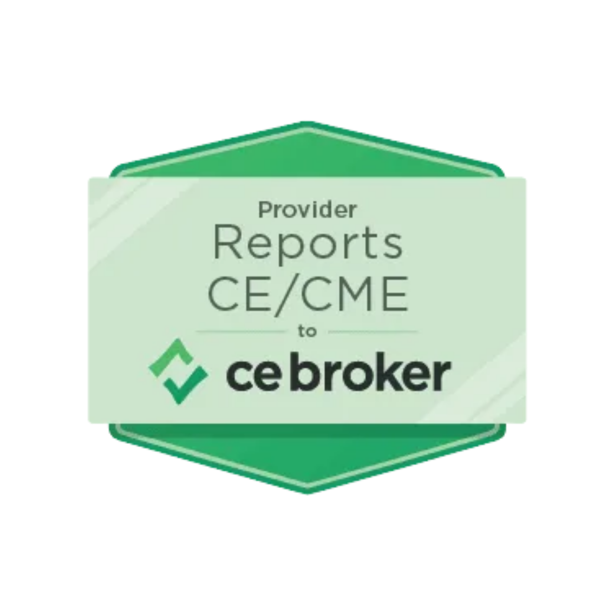 Folder labeled 'Provider Reports' with checked items for CEBroker and CE/CME