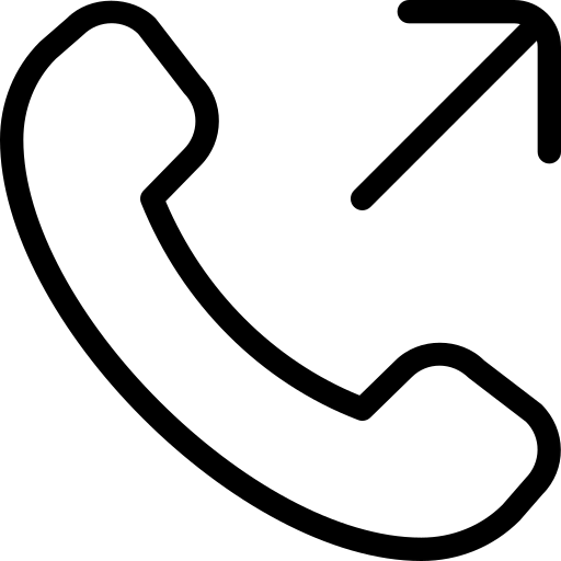 line drawing of phone receiver icon