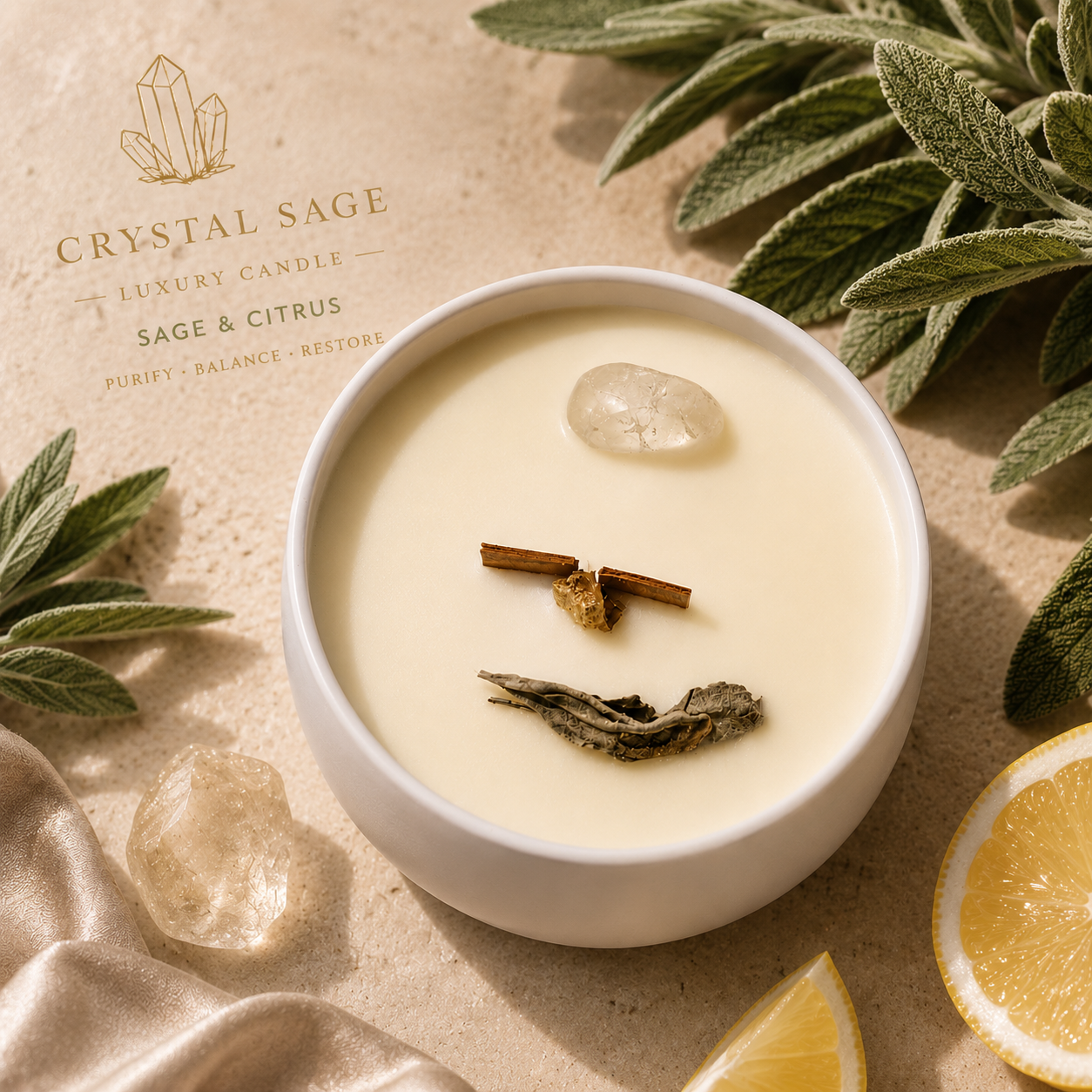 Sage & Citrus Intention Candle