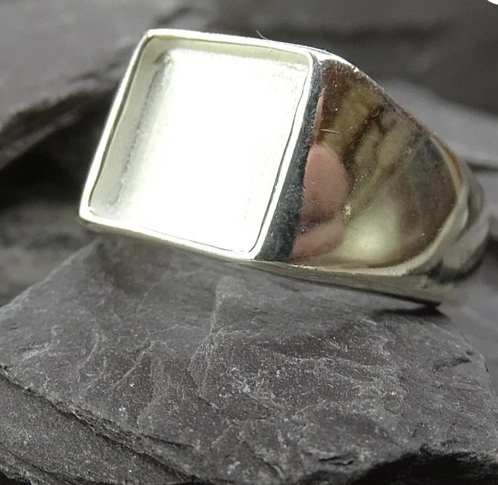 Sterling Silver Memory Signet Ring