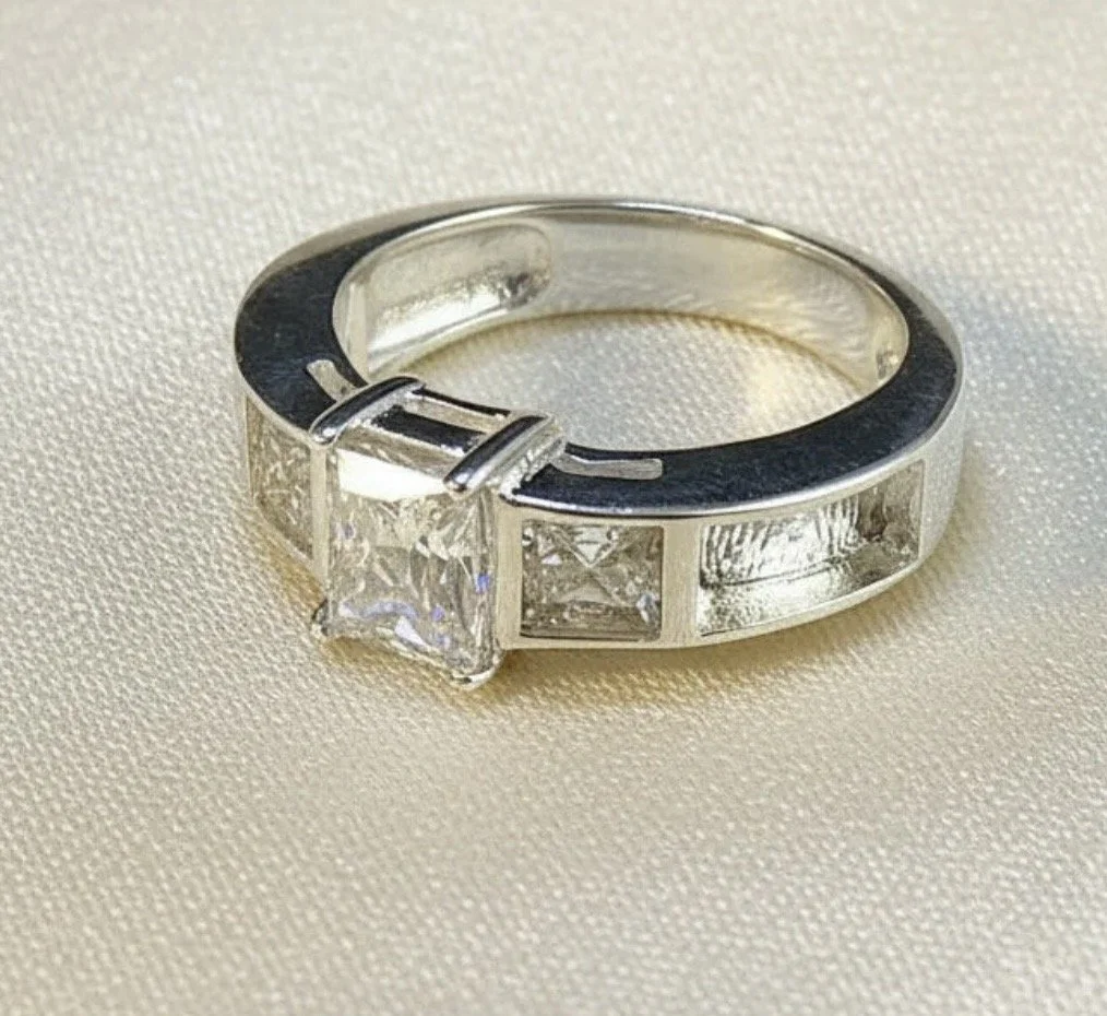 Elegance Sterling Silver Cubic Zirconia Ring