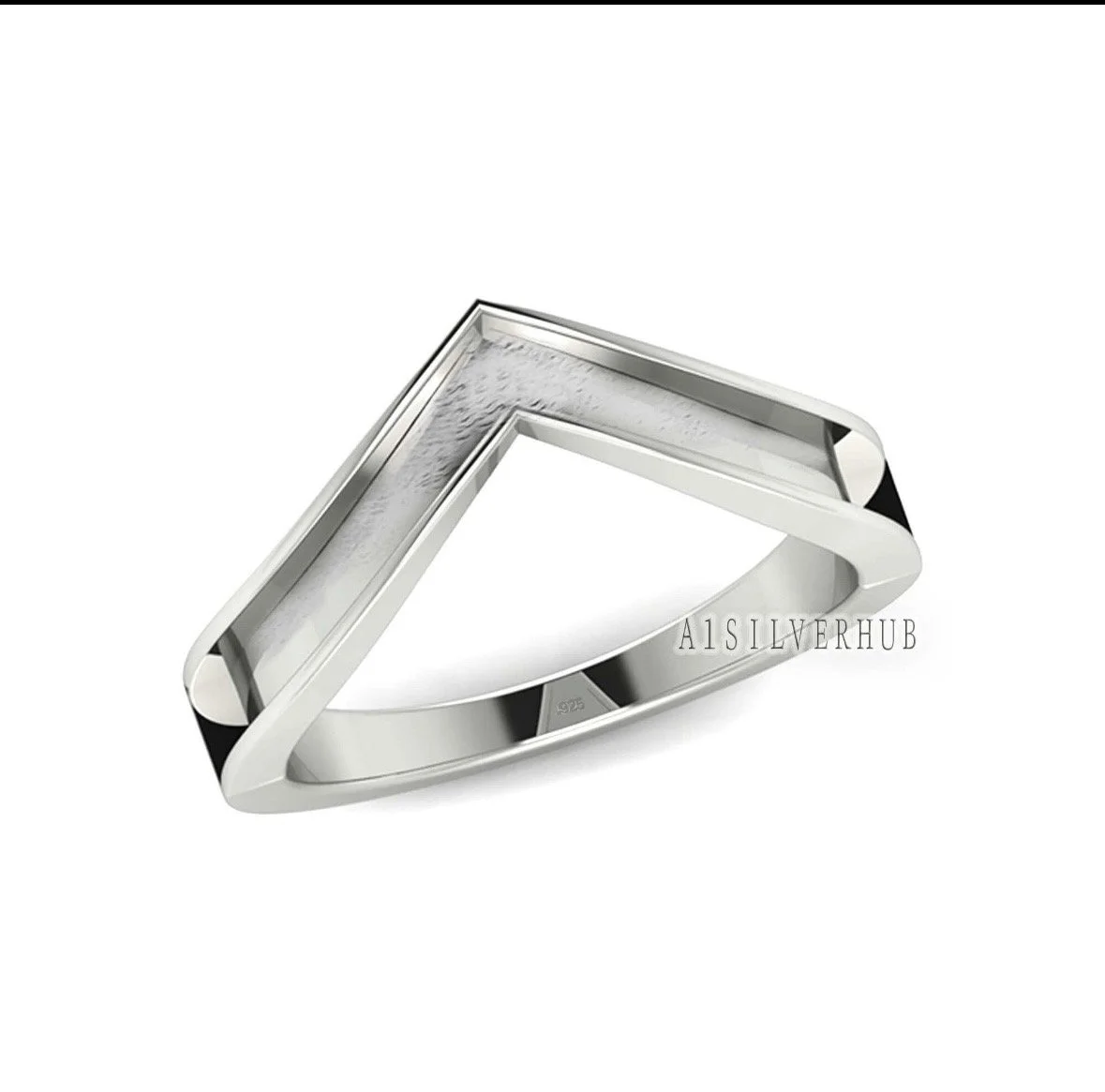Geometric Triangle Sterling Silver Ring