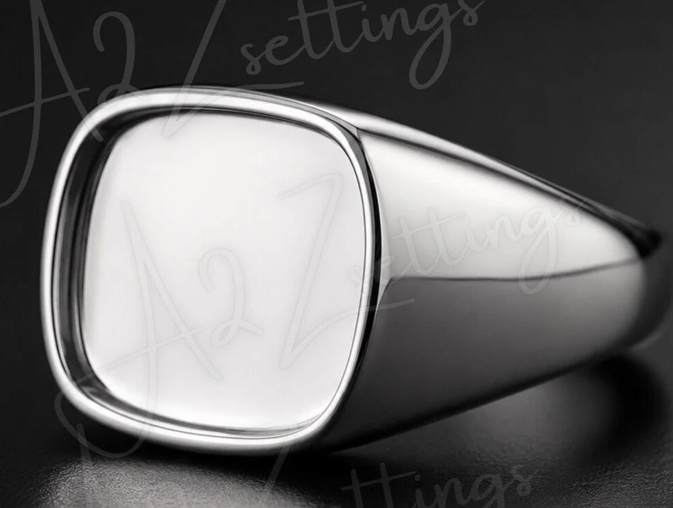 Premium Sterling Silver Customizable Signet Ring